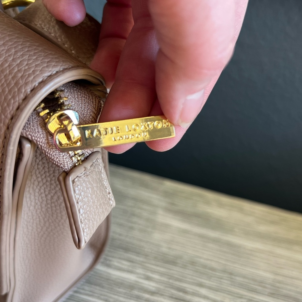 Katie Loxton London Mila Multi Way Crossbody & Backpack in Taupe Vegan Leather - Picture 3 of 15